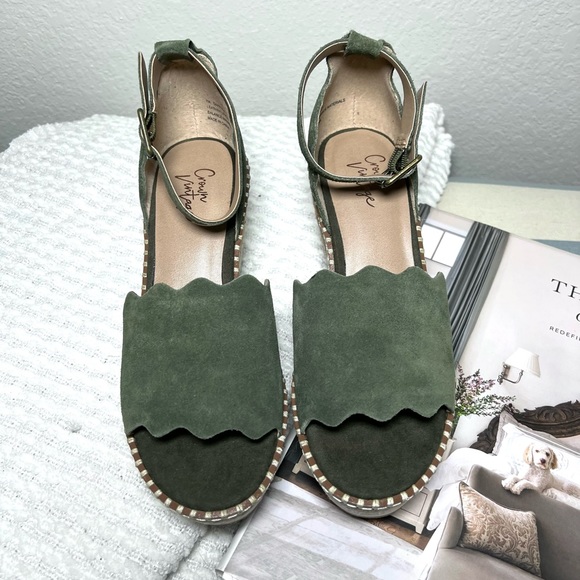 Olive 3 Inch Wedge Sandals - Picture 2 of 4